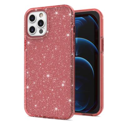 China Unique Factory Hot Selling High Quality TPU+PC Glitter Phone Cases Custom Design For iPhone 13 12 Pro 11 Max Back Cover for sale