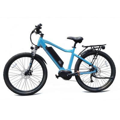 China Eu Stock Aluminum Alloy Fat Boy Electric Bike Tow-wheeled Low Price 36v250w 26inch Bafang M400 Low Price Blue Red Mid-Drive-Electric-Bike With Cargo for sale