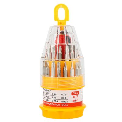 China Plastic 31 in 1 Screwdriver Set Professional Screwdriver Bits Kit Electronics Repair Tool Set for sale