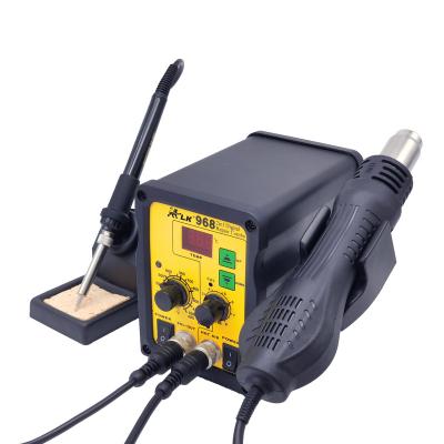 China Machinery Repair Shops LK 968 Digital Two Temperature Control In One Station Hot Air Rework Soldering Station for sale