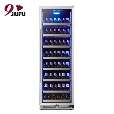 China High End Display Shalves Stainless Steel Wine Cooler Beech Wood Display Stand Wine Fridge For Vintage for sale