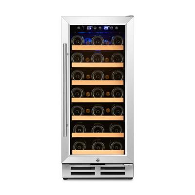 China 2021 Hotel Wine Fridge 30 Bottles Small Wine Fridge Cooler With Memory Digital Temperature Control for sale