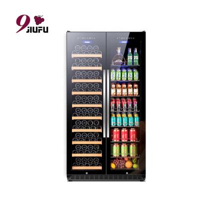 China 2021 Factory Vending Area Frostless Double Hot Beverage Wine Display Fridge Cabinet For Commercial for sale