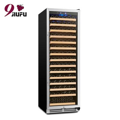 China Hotel Wine Cooler Wine Bottle Fridge Large Built In Stainless Steel Door Fridge for sale