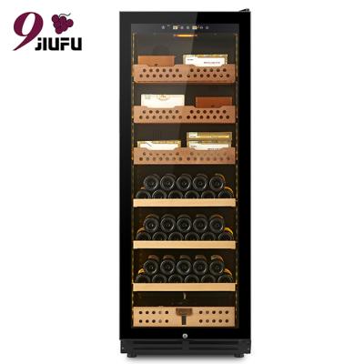 China Cigar counter humidor and wine coolerDisplay strong manufacture new cigar and wine cooler refrigerator for home or commercial for sale