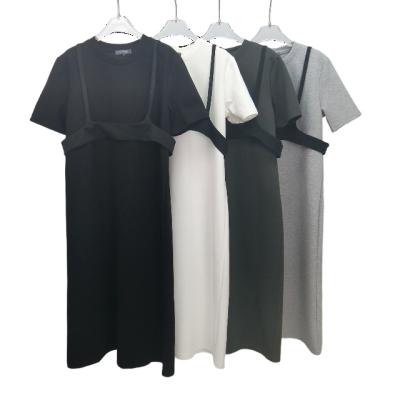 China Custom Women's T-shirt Casual Simple Loose Dress Flowy Comfortable Casual Dress Anti-Static for sale