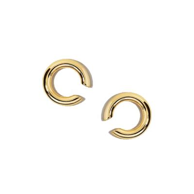 China TRENDY Women Fashion Gold Vermeil Jewelry 18K 925 Sterling Silver Cartilage Cuff Earrings for sale