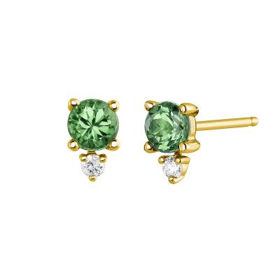 China CLASSIC Hot Selling 18K Gold Plated 925 Sterling Silver Sparkling Gemstone Earrings for sale