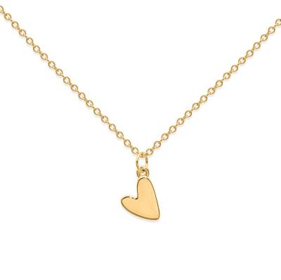 China 2021 FASHIONABLE New Arrival 18k Gold Plated Cute Little Heart 925 Sterling Silver Charm Necklace For Women for sale