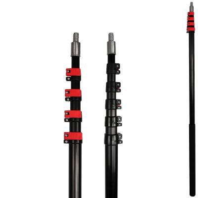 China Sustainable Hot Selling Carbon Fiber Telescopic Extentool Pole For Gutter Window Cleaning With Brush for sale