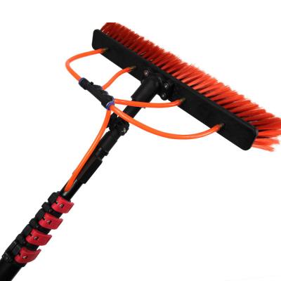 China 2018 Sustainable New Water Flow Through Cleaning Brush With Long Handle Adjustable Pole for sale