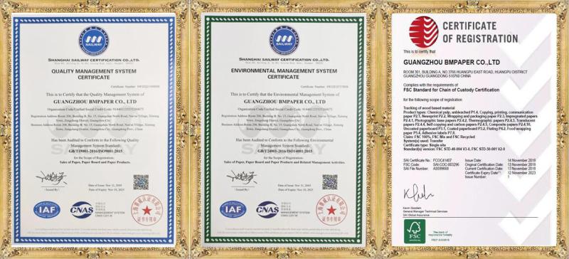 Verified China supplier - GUANGZHOU BMPAPER CO., LTD.