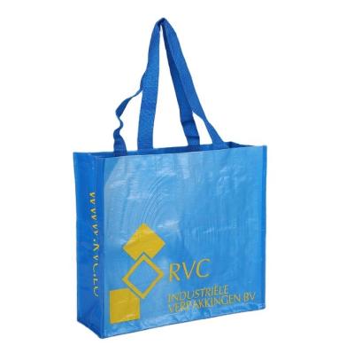 China 120gsm Handled Glossy Laminated PP Woven Bags Packaging Wholesale Colorful Shopping Tote Bags for sale