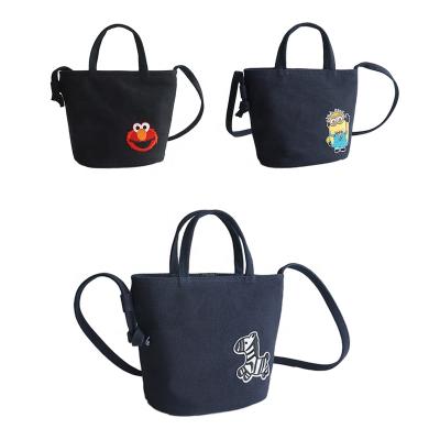 China BSCI Fashion Canvas Handbags Shoulder Messenger Cotton Cute Cool Handled Small One Portable Bag For Women for sale