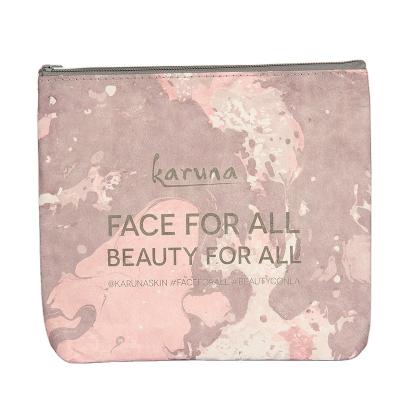 China NATIONAL Customized Washable Cosmetic Printing Kraft Paper Makeup Bag OEM Silkscreen for sale