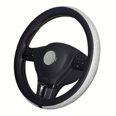 China Wholesale Car Leather Car Rhinestone Steering Wheel Covers for sale