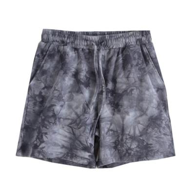 China SALES Women's Fitness Compression High Waist Workout Drawstring Tie Dye Cotton HOT QUICK DRY Active Shorts for sale