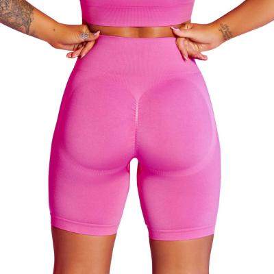 China HOT SALES Breathable Women High Waist Quick Dry Comfort Fitness Jogging Exercise Shorts crack! crack! cyclist seamless for sale