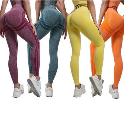 China High Waist Fitness Running Workout High Waist Quick Dry Breathable Gym Yoga Seamless Diet Pants for sale