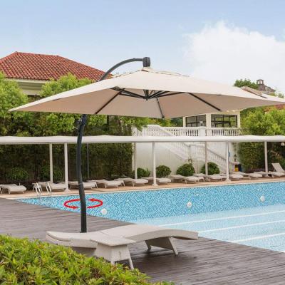 China Best Selling Outdoor Square Aluminum Side Stand Large Furniture Patio Umbrella for sale