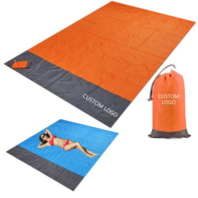 China Microfiber Picnic Waterproof Compact Moisture Proof Mat Weighted Sand Beach Free Blanket for sale