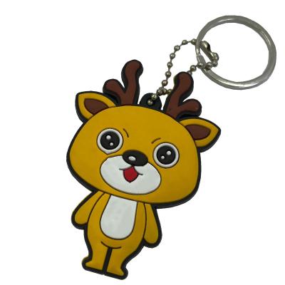 China Amazon custom rubber hotsale decoration key chain rubber key chain custom logo for sale