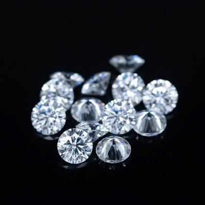 China Sparkling 0.5 Carat 5mm Round Brilliant Color Diamond Test Past Sparkling D Cut Moissanite Loose Gemstones For Wedding Ring Jewelry Making for sale