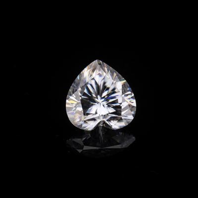 China Excellent Top Quality Sparkle Diamond Test Past 0.5-3 Carat D Color Heart Shape Loose Moissanite Sparkle Gemstone For Wedding Ring for sale