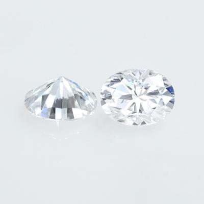 China Excellent Sparkle Cut Diamond Test Past 0.5-2 Carat D Color VVS1 Oval Loose Moissanite For Jewelry Making for sale