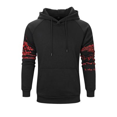 China Autumn Printing Casual Round Neck Loose Pullover Hoodie Sweater Pullover Solid For Men for sale