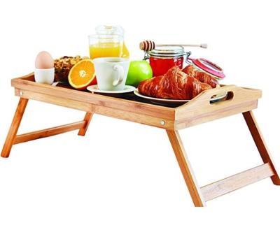 China Viable Chinese Bamboo Romantic Combohome Lap Tray Cushion Breakfast Bamboo Tray Kitchen Tool for sale