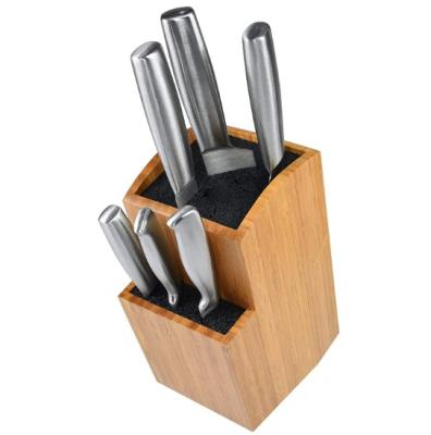 China Combohome Sustainable Bamboo Self Sharpen Knife Block Knife Block With Magnetic Blank Table Knife Block for sale