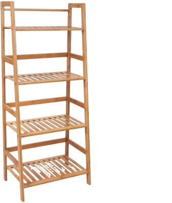 China Combohome 4 Shelf Modern Bookcase Multifunctional Ladder Shaped Plant Flower Stand Book Shelf Storage Shelves Natural Color for sale