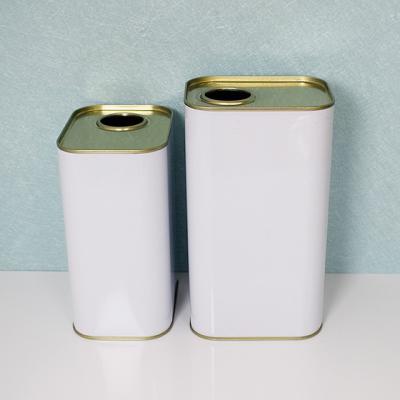 China Square Tin Can Plastic Lid 1L Food Frying Oil Tin Container Food Grade Olive Oil Storage for sale