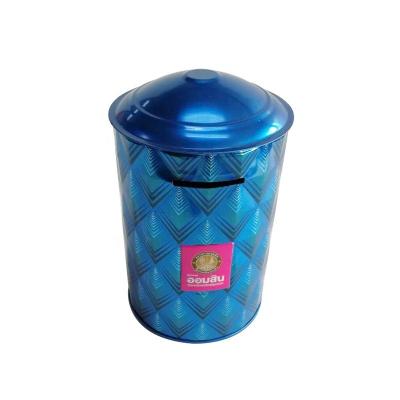 China Gift & Hot Sales Custom Tin Can Craft Tin Box Custom Round Money Box Phone Booth Piggy Bank Money Canister Underwear Sports Towels Jars for sale