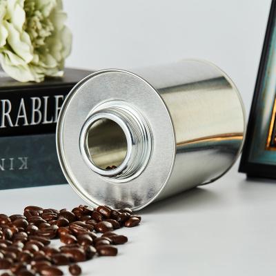 China 2021 Round Food Coffee Canister Food Grade Tea Beans Storage Tin Can Coffee Bean Can 200g 7oz for sale