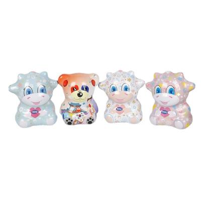 China Custom Creative Metal Girl Gift Box Piggy Bank Cartoon Piggy Bank Luminous Animal Piggy Banks Wedding Piggy Banks for sale