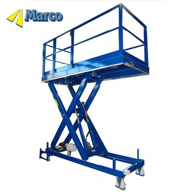 China 2600mm Hydraulic Scissor Lift Working Platform with Wheel Chassis and Emergency Lowering for sale