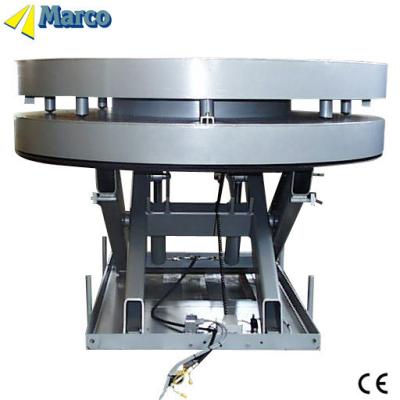 China Weight Level Marco Single Scissor Lift Table with Turntable Stationary and Versatile for sale