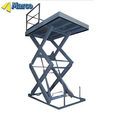 China Special Weight Level Marco Goods Lift Hydraulic Scissor Lift Platform at Two Fixed Levels for sale