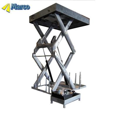 China Carrying Capacity Marco High Good Scissor Lift Table with Hydraulic Shot Bolts for sale