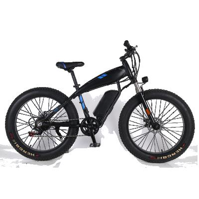 China Full suspension mtb 26 inch fat tire mountain bike 48V steel wholesale fatbike 350W e electric bicycle for sale