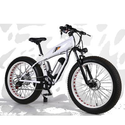 China Factory direct delivery steel fat tire electric bike 26 inch fat bicycle with 48V battery electric mountain bike for sale