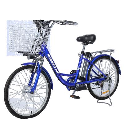 China 24 Inch Steel Electric City Bike 36v 12ah Pit Bike Retro Battery Electric Bike for sale