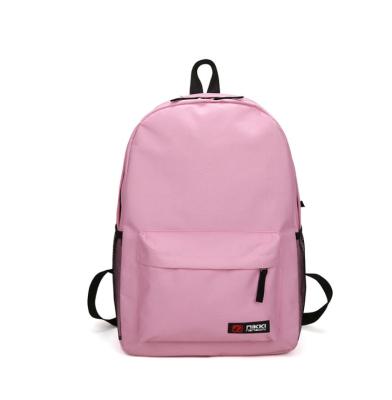 China Custom Lightweight Durable Waterproof Durable School Backpack Simple School College Students Bags Travel Canvas Rucksack For Teenagers for sale