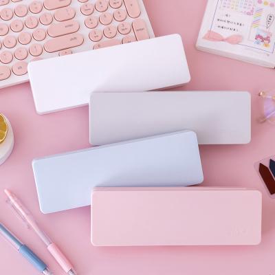 China Cheap Transparent School Custom Multi Function PP Pencil Case Stationery Pencil Case Colorful Clear Plastic Box for sale