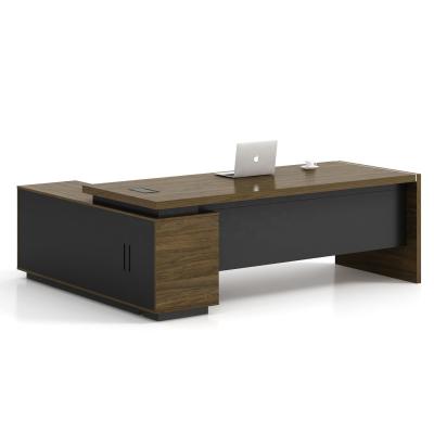 China Modern Executive L Shaped Office Furniture Desk Fixed Wood Table for sale