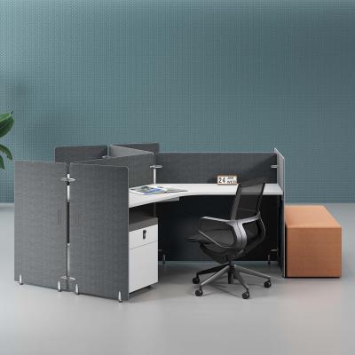 China Convertible MDF Office Desk Workstation With Table Partition For 1 Person for sale