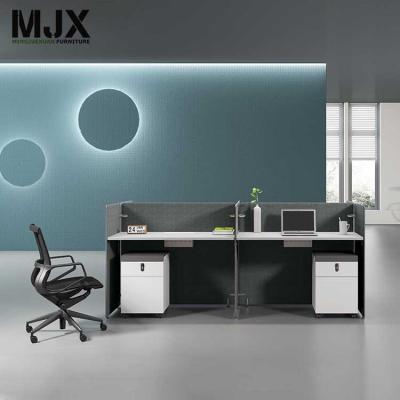 China Expandable Modern Office 4 Seat Compartment Office Work Table Modular Office Workstation for sale