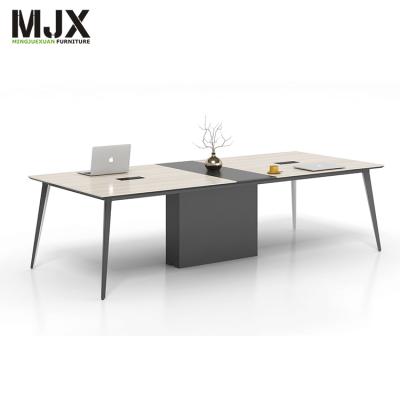 China Long Working Wooden Rectangle Office Meeting Room Table Design Modern Office Conference Table for sale